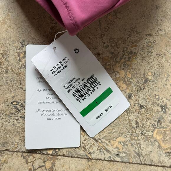 Speedo Solid High Neck One Piece Sz L - Picture 8 of 8